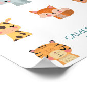 Aangepaste Illustratie van Mooie Kawaii Zen Dieren Poster (Hoek)