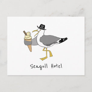 Aangepaste illustratie van zeegarnaal Holiday Hote Briefkaart