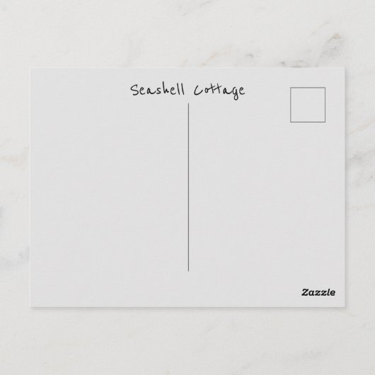 Aangepaste illustratie van zeegarnaal Holiday Hote Briefkaart (Achterkant)