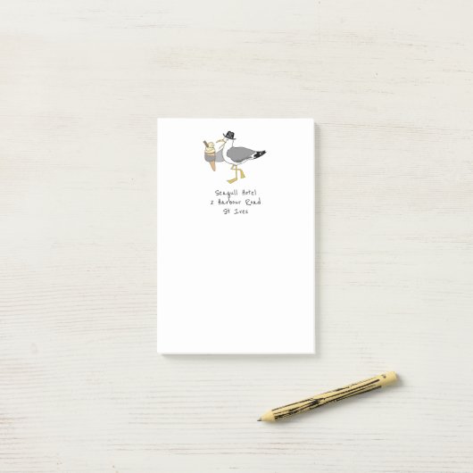 Aangepaste illustratie van zeegarnaal Holiday Hote Post-it® Notes (Op bureau)