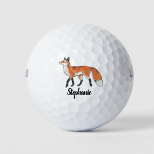 Aangepaste illustratie voor aangepast rood fox sch golfballen