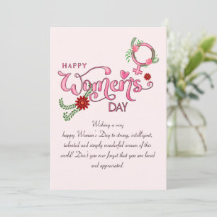 Aangepaste illustratie voor Internationale Vrouwen Feestdagenkaart