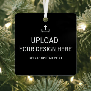 Aangepaste illustraties, foto's of ontwerpen metalen ornament