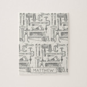 Aangepaste illustraties van handgereedschappen legpuzzel