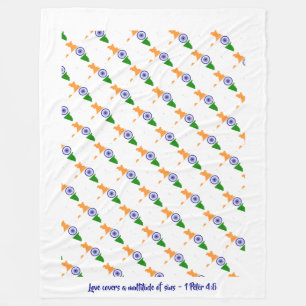 Aangepaste INDIA-VLAG Fleece Deken