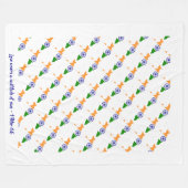 Aangepaste INDIA-VLAG Fleece Deken (Voorkant (Horizontaal))
