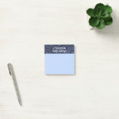 Aangepaste indigo Blue Glitter Post-it® Notes (Kantoor)