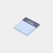 Aangepaste indigo Blue Glitter Post-it® Notes (Schuin)