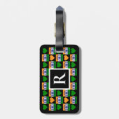 Aangepaste Indische vlag Aangepaste tekstbrief Ind Bagagelabel (Achterkant verticaal)