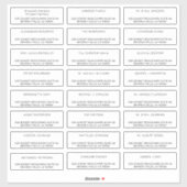 Aangepaste individuele gast mailing adreslabels sticker (Vel)