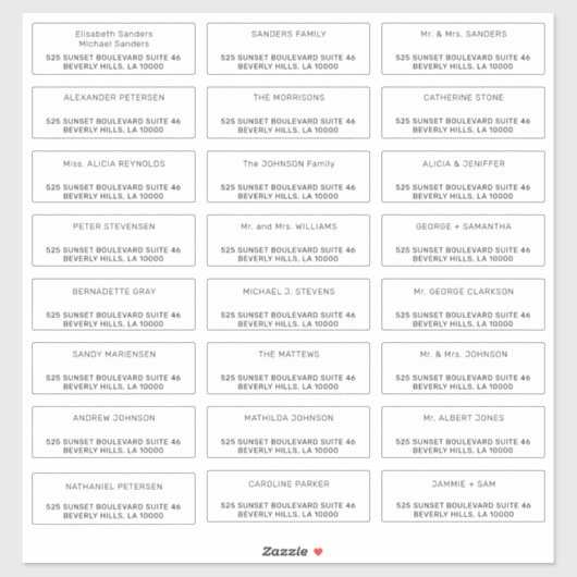 Aangepaste individuele gast mailing adreslabels sticker (Vel)