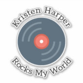 Aangepaste individuele Rocks Mijn wereld gepersona Sticker (Voorkant)