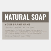 Aangepaste ingrediëntenlabel voor zeepverpakking rechthoekige sticker (Voorkant)