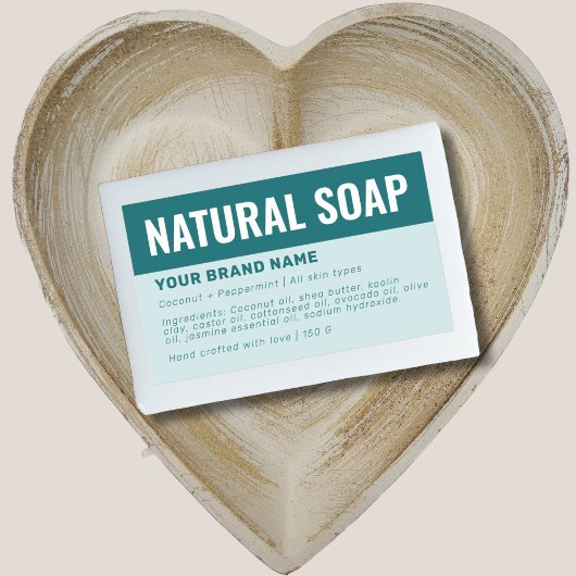 Aangepaste ingrediëntenlabel voor zeepverpakking rechthoekige sticker