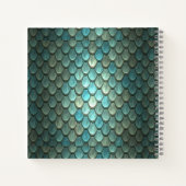 Aangepaste initiaal blauwe schalen geweven notitieboek (Achterkant)