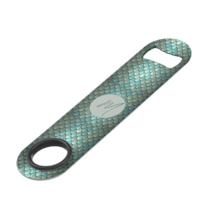 Aangepaste initiaal blauwe schalen geweven speed flessenopener