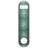 Aangepaste initiaal blauwe schalen geweven speed flessenopener (Achterkant)