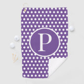 Aangepaste initiaal letter Polka Dot Golfhanddoek (Insitu)