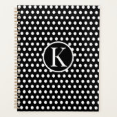 Aangepaste initiaal letter Polka Dot Planner (Voorkant)