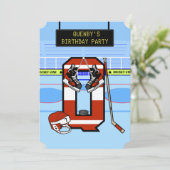 Aangepaste Initiaal letter Q IJshockey Kaart (Staand voorkant)