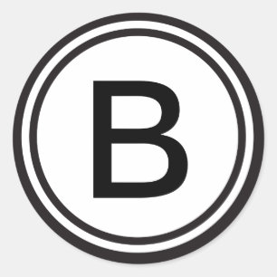 Aangepaste Initiaal monocgramsticker Ronde Sticker