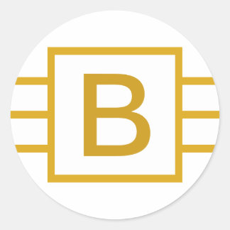 Aangepaste Initiaal Monogrammed sticker