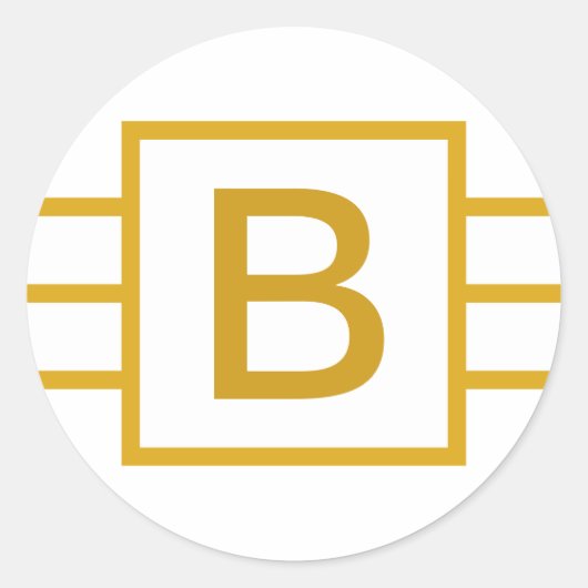 Aangepaste Initiaal Monogrammed sticker (Voorkant)