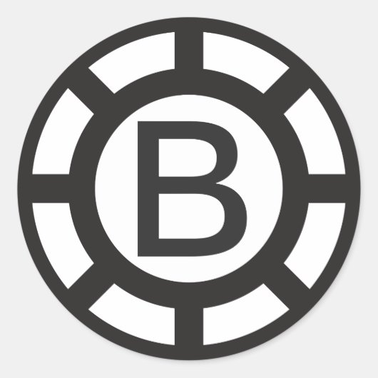 Aangepaste Initiaal Monogrammed sticker (Voorkant)