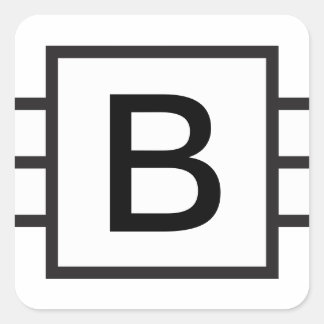 Aangepaste Initiaal Monogrammed sticker