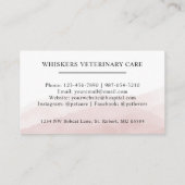 Aangepaste Initiaal & Naam Wit Zwart Roze Monogram Visitekaartje (Achterkant)