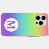 Aangepaste Initiaal regenboog Case-Mate iPhone Case (Achterkant (horizontaal))