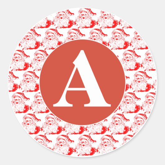 AANGEPASTE INITIAAL RETRO RODE EN WITTE STICKER (Voorkant)