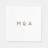 Aangepaste Initialen bruiloft servet (Voorkant)