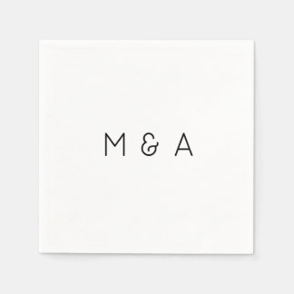 Aangepaste Initialen bruiloft servet
