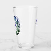 Aangepaste Initialen Elegant Manly Green Chic Art  Glas (Links)