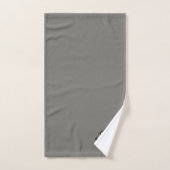 Aangepaste Initialen Elegant Manly Grey Chic Art D Bad Handdoek (Handdoek)