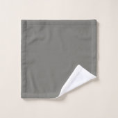 Aangepaste Initialen Elegant Manly Grey Chic Art D Bad Handdoek (Wasdoekje)