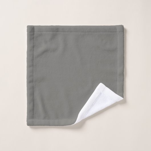Aangepaste Initialen Elegant Manly Grey Chic Art D Bad Handdoek (Wasdoekje)