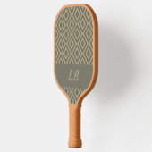 Aangepaste initialen grijs bruin pave bakstenen pa pickleball paddle (Links)
