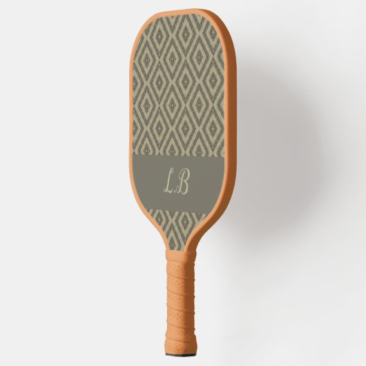 Aangepaste initialen grijs bruin pave bakstenen pa pickleball paddle (Links)