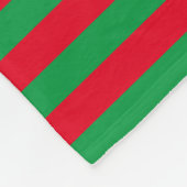 Aangepaste Initialen Kerst Rood/Groen Strepen Fleece Deken (Hoek)