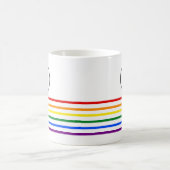 Aangepaste Initialen LGBT Pride Flag Stripes Koffiemok (Center)