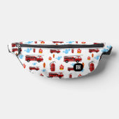 Aangepaste Initialen Monogram Boys Brandweerwagen Heuptasje (Liggend)