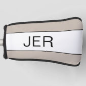 Aangepaste Initialen Monogrammed Modern Tan Pro Sp Golfheadcover (Voorkant)