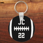 Aangepaste Initialen/nummer/teamkleur voor footbal Sleutelhanger (Achterkant)