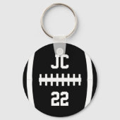 Aangepaste Initialen/nummer/teamkleur voor footbal Sleutelhanger (Achterkant)