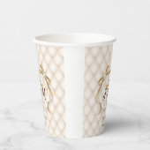Aangepaste Initialen Pearl Ribbon Cup Papieren Bekers (Links)