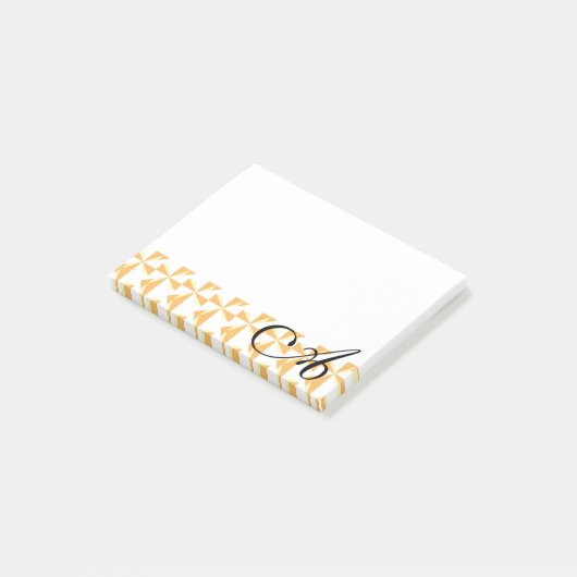 Aangepaste Initialen pompoen pinwielen Post-it® Notes (Schuin)