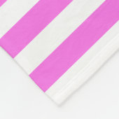 Aangepaste Initialen Roze/Witte Strepen Fleece Dek (Hoek)