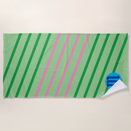 Aangepaste Initialen strandlaken (Voorkant)